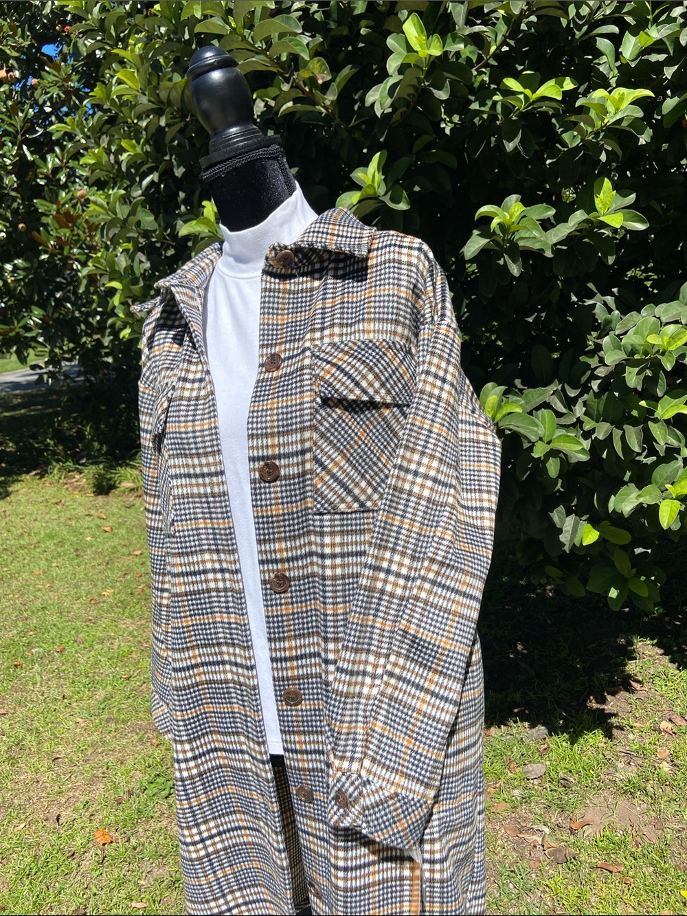 Ruby Rd.Plaid Shacket Coat for Fall - Picture 2 of 13